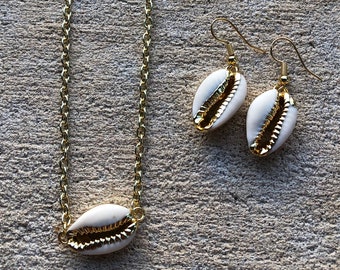Small Shell Jewelry Set Beach Lover Mermaid Jewelry Bridesmaid Gift Summer Jewerly Set Gift Mom Beach Wedding Jewelry Boho Gift Set