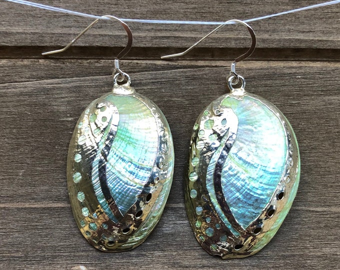 Yellow Abalone Shell Earrings