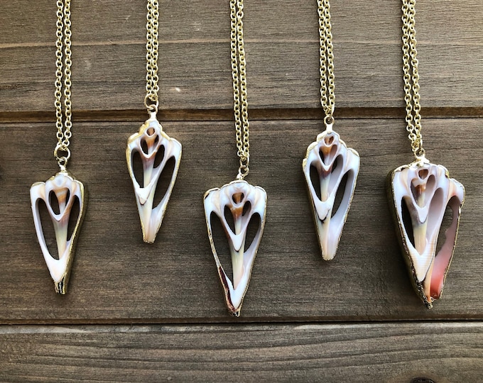 Small Sliced Shell Pendant Necklace