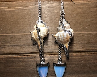 Moonstone Mermaid Earrings
