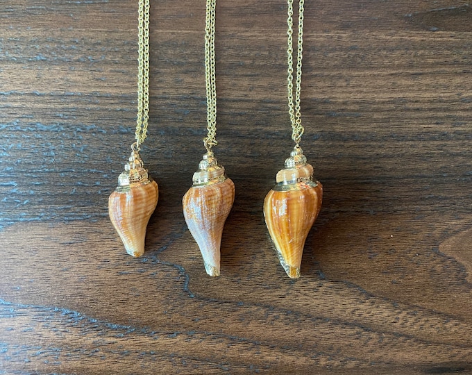 Peachy Conch Shell Necklace