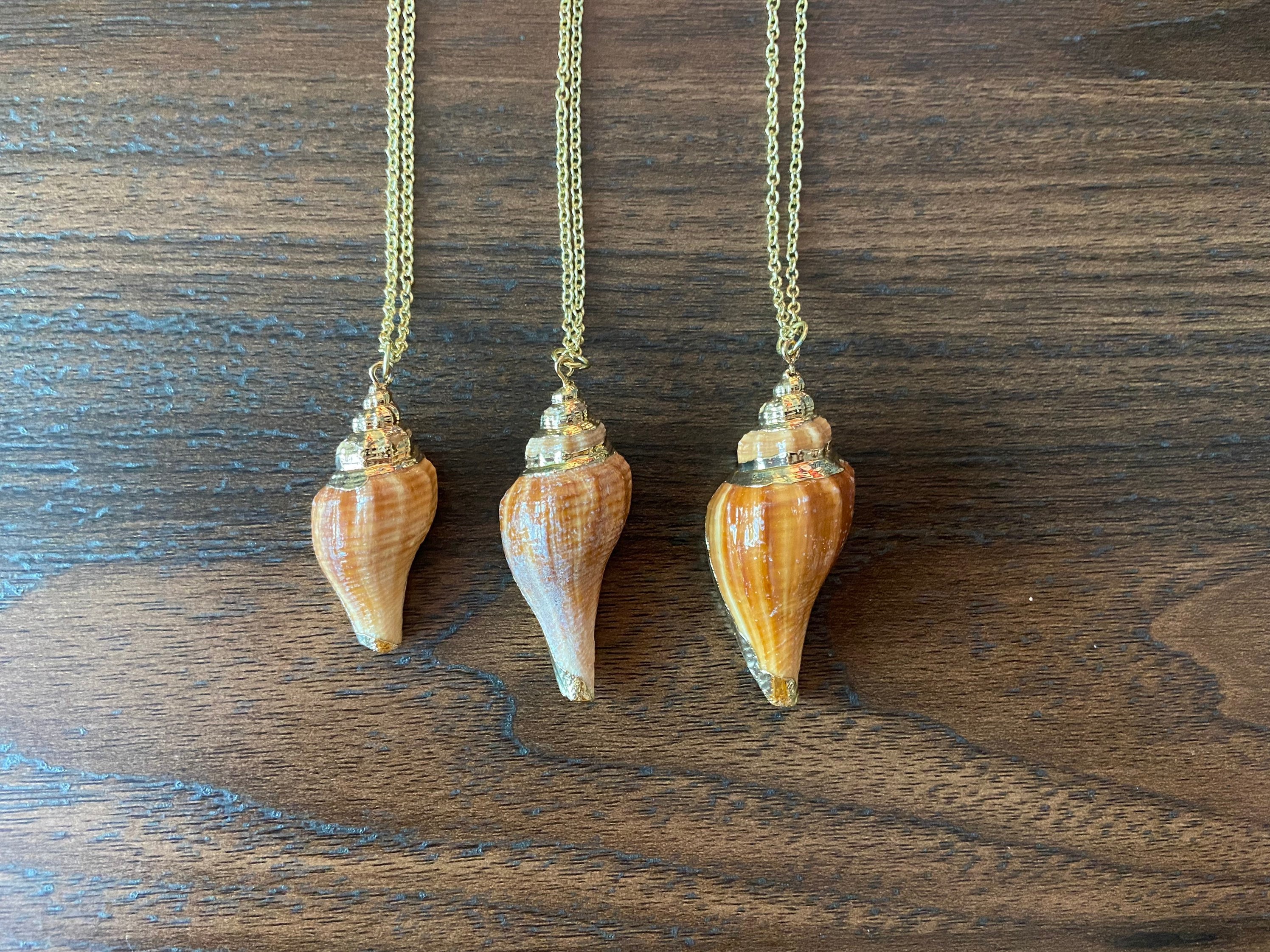 Peachy Conch Shell Necklace