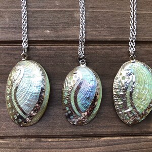 Yellow Abalone Shell Necklace: Silver Detail, Beach Bridal Jewelry