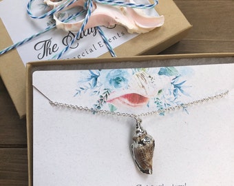 Shell Bridesmaid Proposal Necklace: Beach Wedding Jewelry