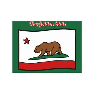Kalifornien The Golden State Flagge Postkarte - 10er Set