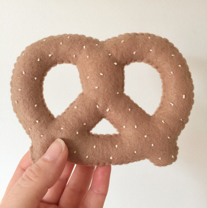 Pretzel Play Food Felt Food Felt Pretzel Snack Food Etsy