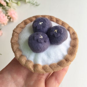 Felt Tarts, Pretend Food, Cupcakes, Play Food, Tea Party, Play Kitchen, Bakery Toy, Pastry, Play Shop, Strawberries, Blueberries image 6