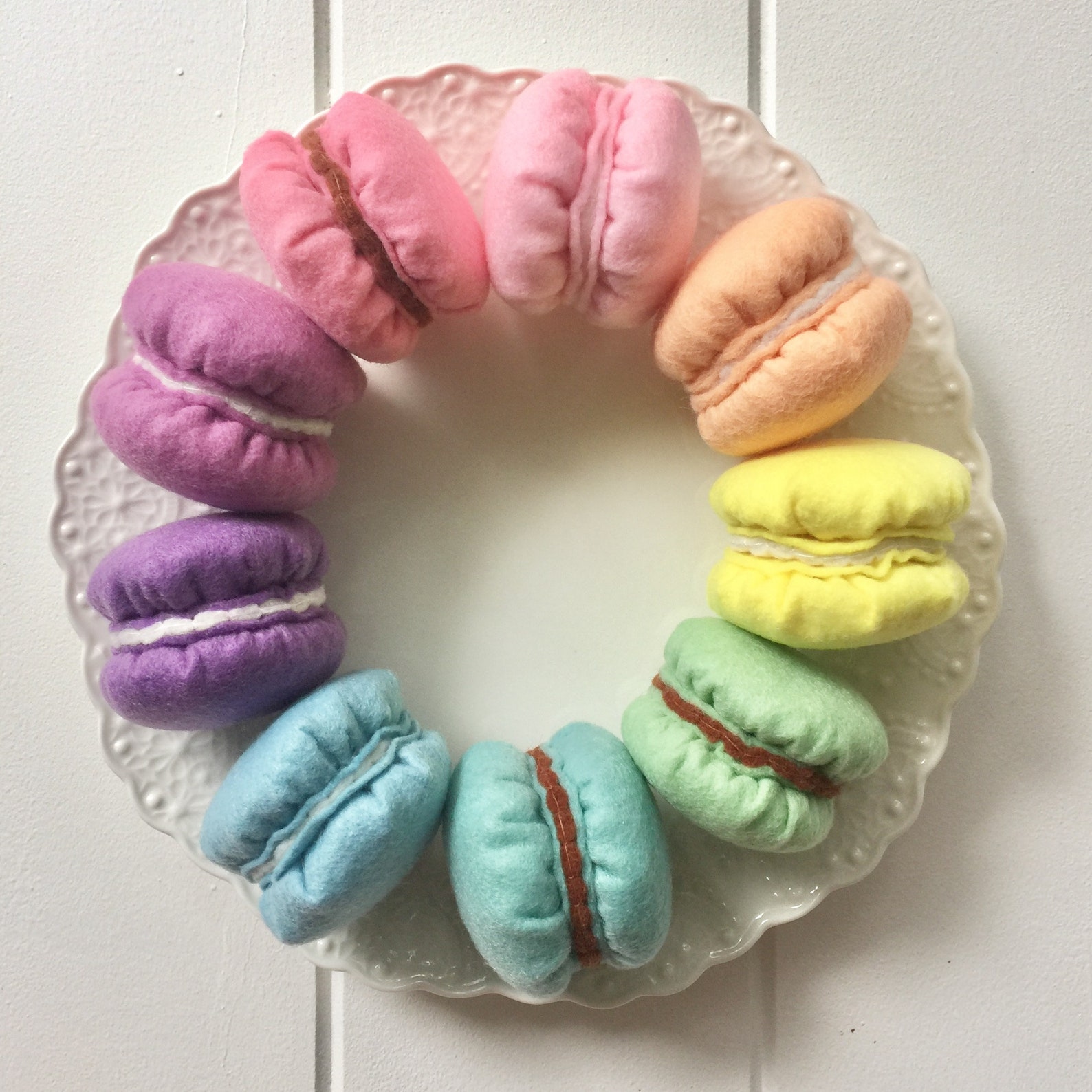 Felt Macarons Pretend Food Macaron Play Food Tea Party Etsy