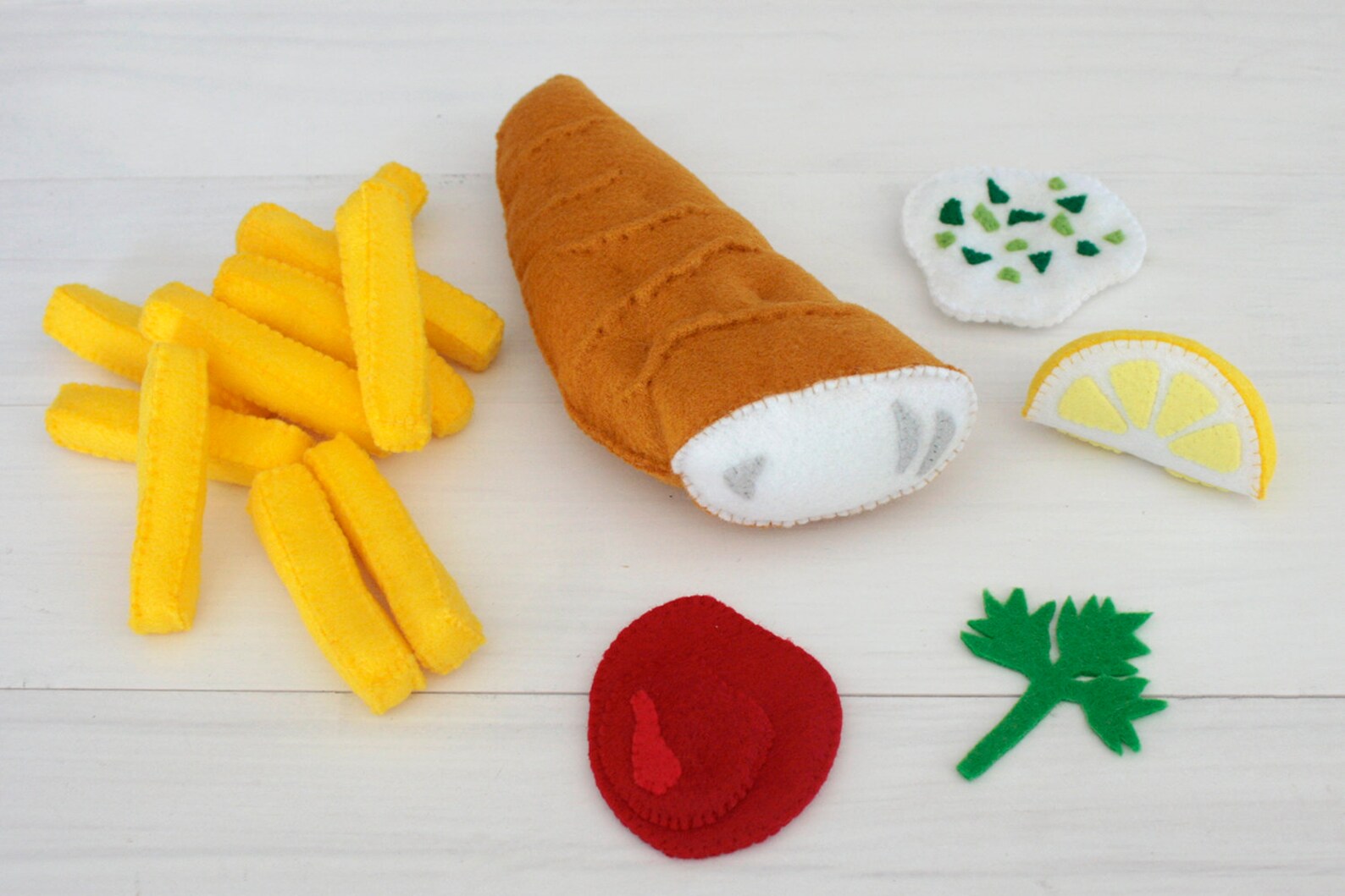 Felt Food Fish and Chips Felt Play Food Set Plush Toys for Etsy
