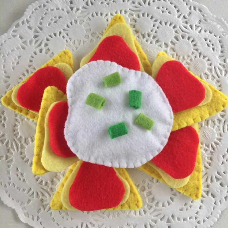 Felt Play Food Felt Nachos Corn Chips Tortilla Chips Etsy