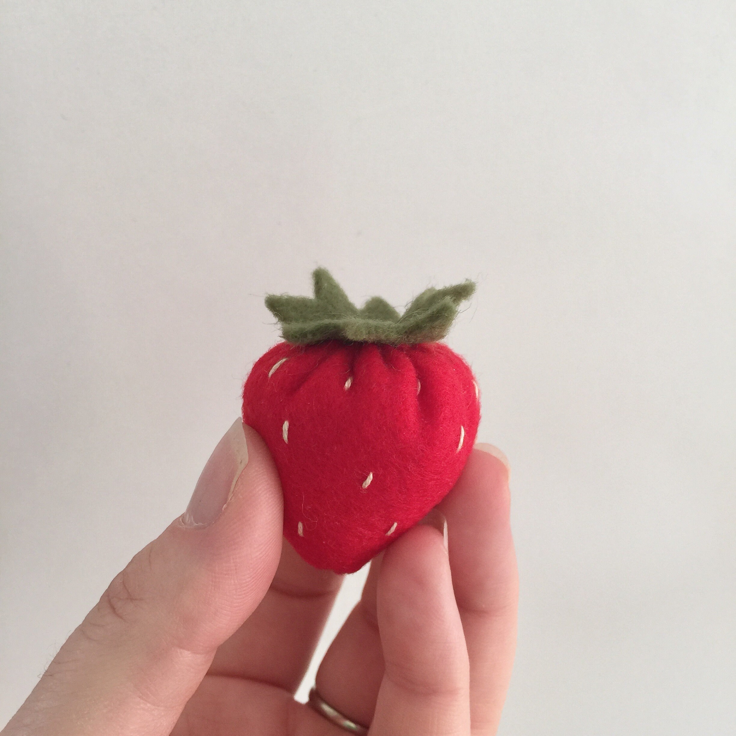 Felt Play Food Strawberries Felt Fruit Healthy Food Pretend Etsy