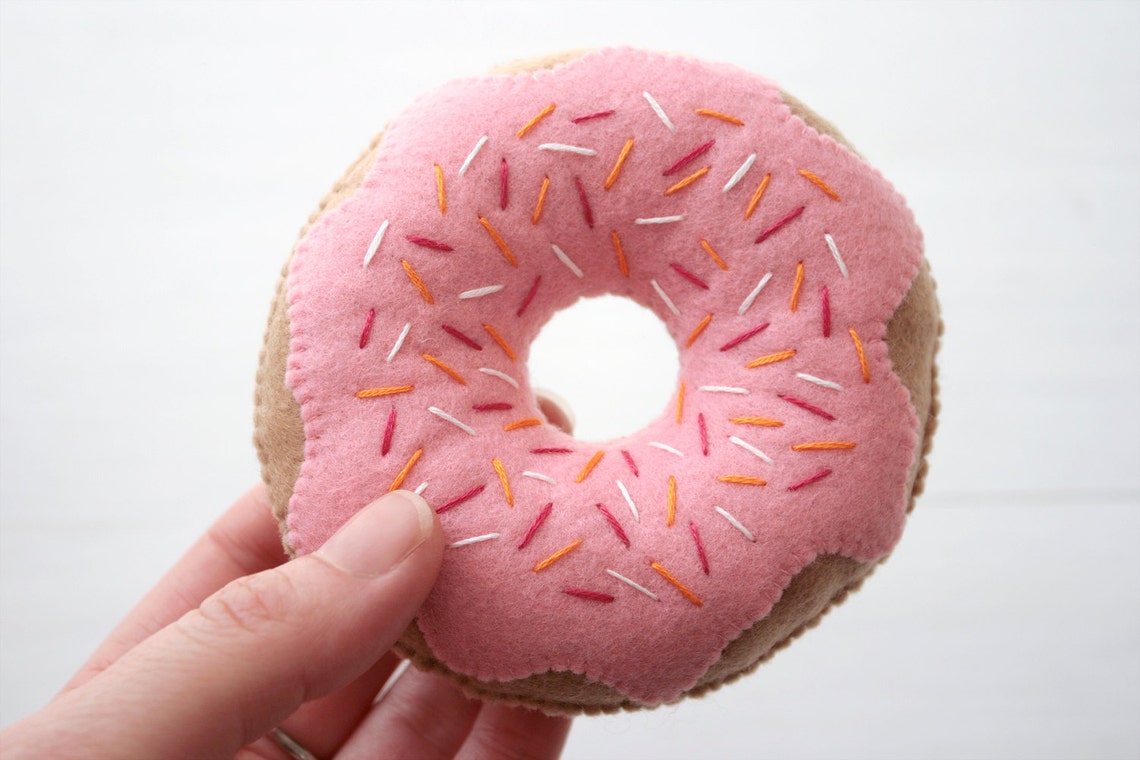Felt Donuts Set of 3 Plush Toy for Pretend Play Felt Food Etsy