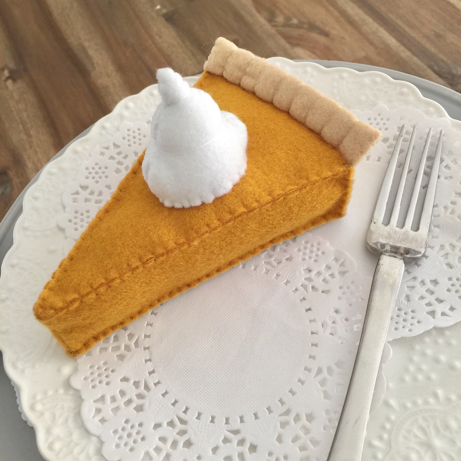 Pumpkin Pie, Play Food, Felt Food, Felt Pie, Thanksgiving Toy, Pretend