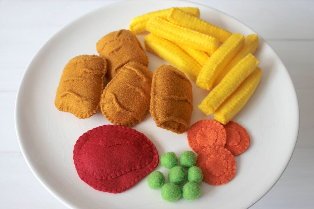 Buy Felt Chicken Nuggets and Chips, Felt Play Food Set, Felt Kids Meals
