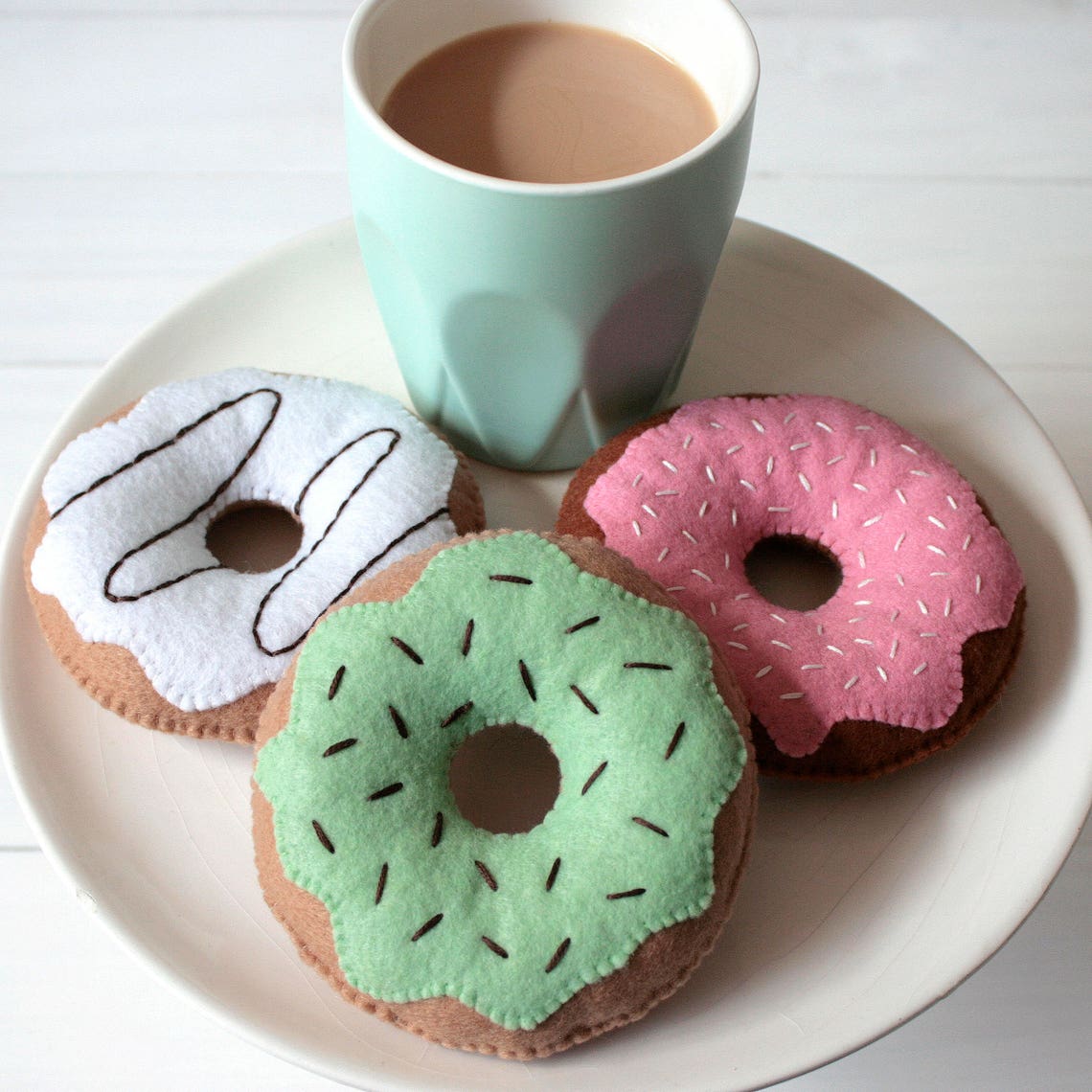 Felt Donuts Set of 6 Donuts for Pretend Play Pretend Food Etsy