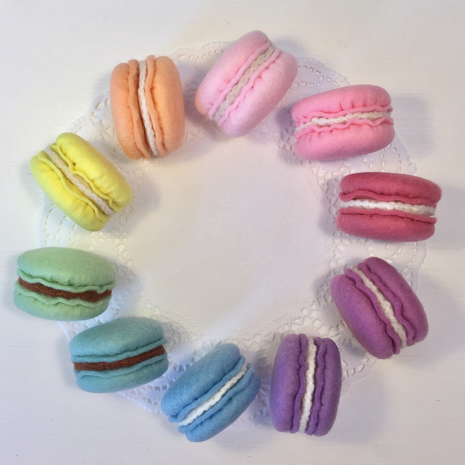 Felt Macarons Pretend Food Macaron Play Food Tea Party Etsy