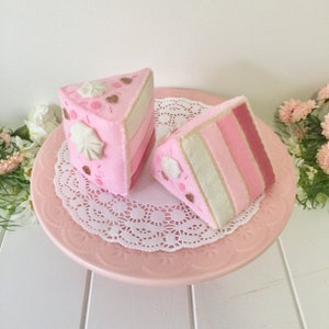Felt Ombre Cake Slice: Pretend Play Food, Tea Party Prop