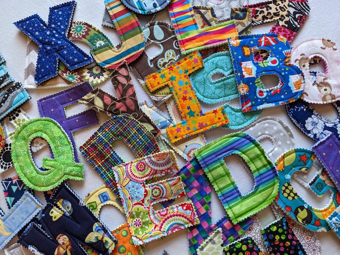 Fabric Letters - Random Prints - Etsy