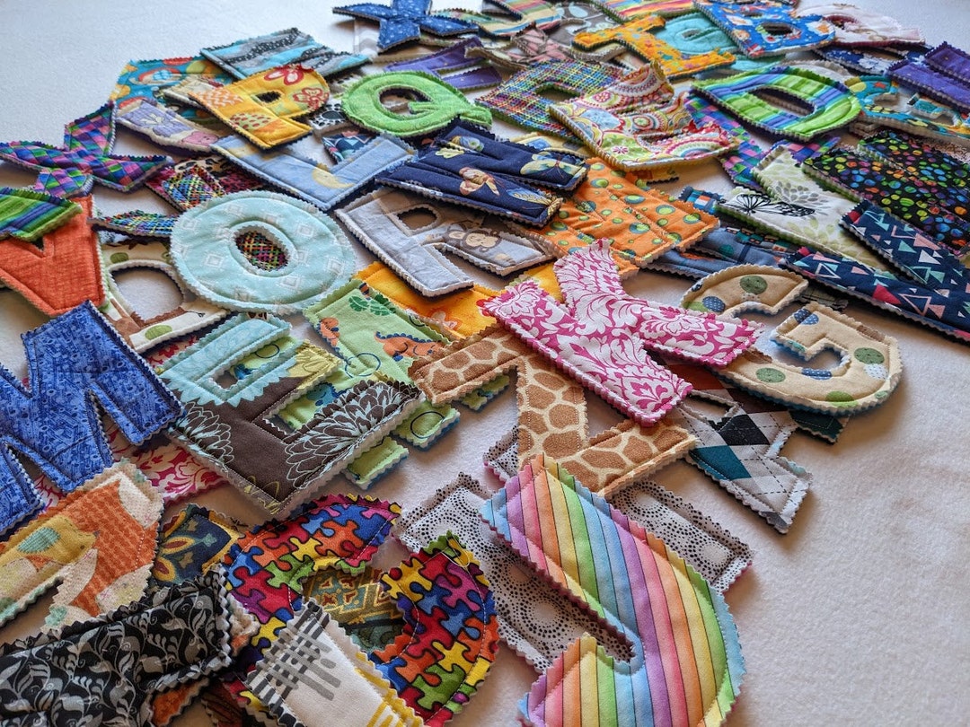 Fabric Letters - Random Prints - Etsy