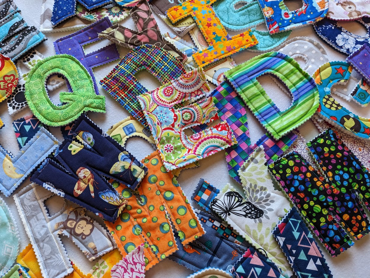 Fabric Letters - Random Prints - Etsy