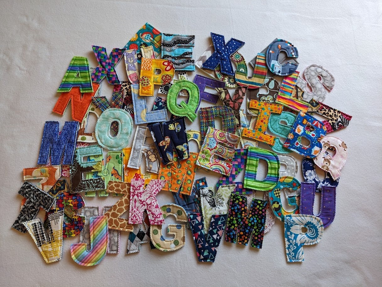 Fabric Letters Random Prints - Etsy