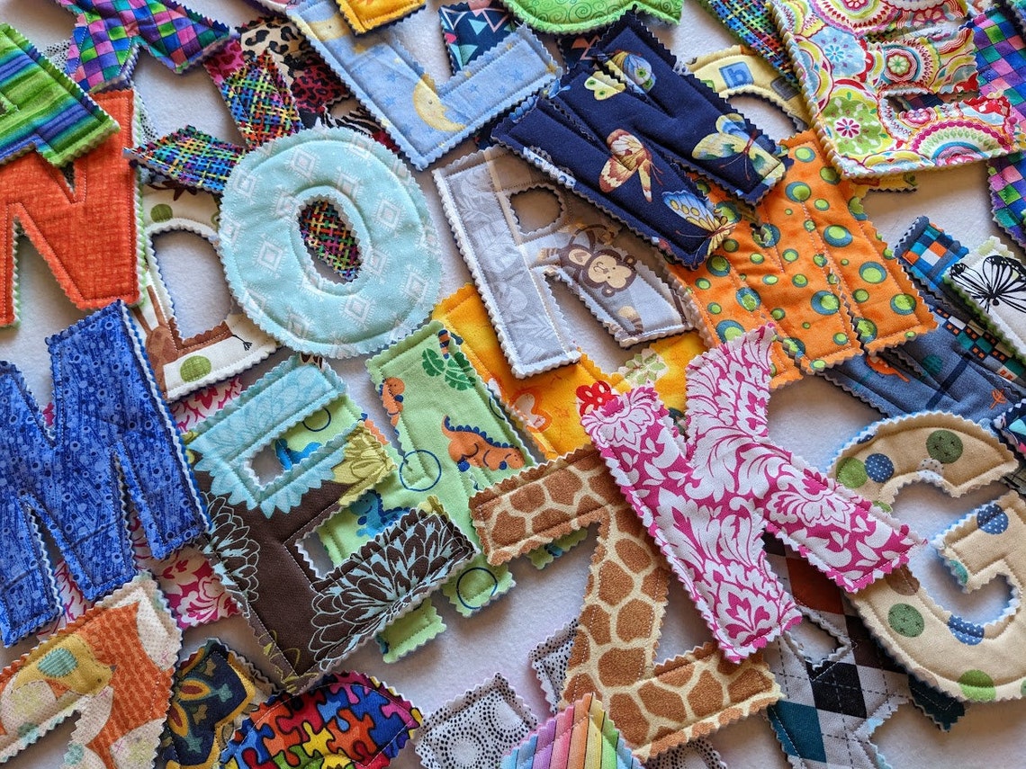Fabric Letters - Random Prints - Etsy