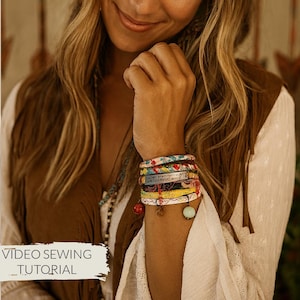 Boho Fabric Cuff Bracelet Video Tutorial (PDF)