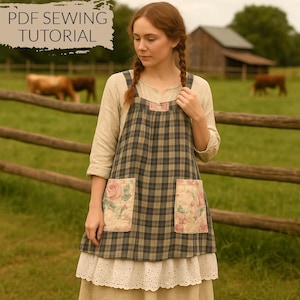 Crossback Apron DIY Sewing Tutorial: Upcycled Clothing (PDF)