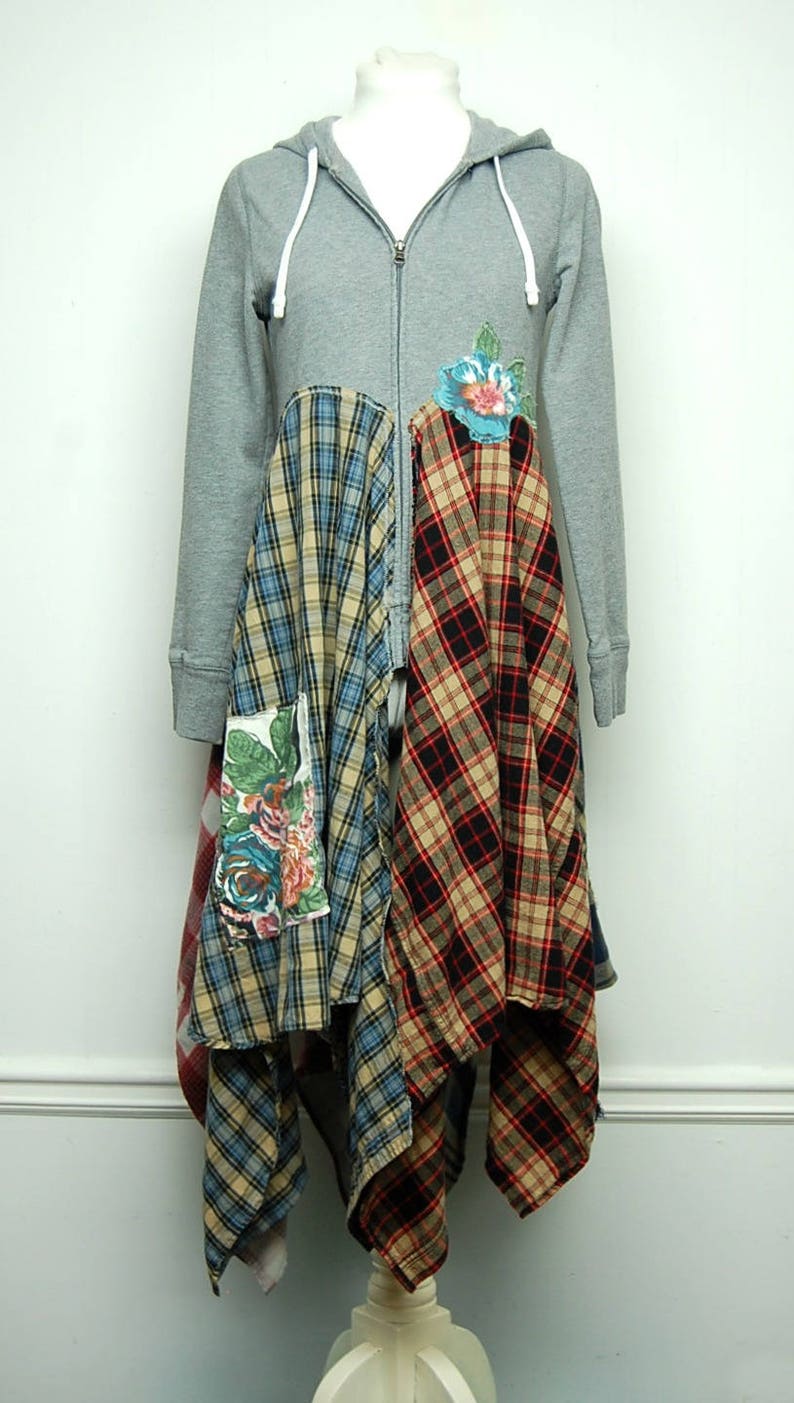 Flannel Duster Long Flannel Jacket Flannel Hoodie Boho Chic Etsy