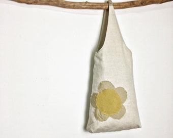 Sustainable Tote Bag | Linen Tote Bag | Linen Purse | Linen Market Bag | Eco Friendly Tote Bag | Upcycled Tote Bag