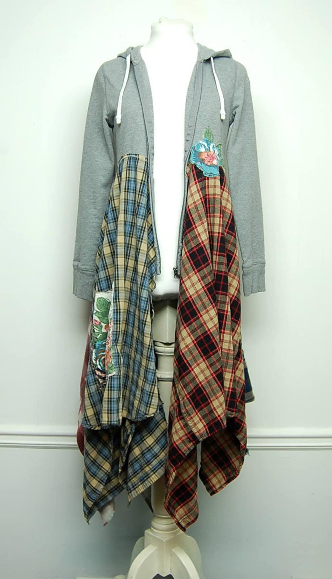 Flannel Duster Long Flannel Jacket Flannel Hoodie Boho Chic Etsy