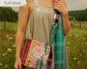 Zelfstudie boho-patchwork-portemonnee: geüpcycled schoudertasje (pdf)