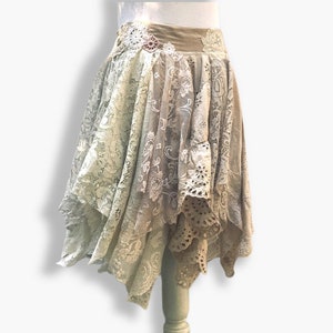 Lace Fairy Skirt Video Tutorial Sewing DIY Lace Skirt Wedding Skirt Gypsy Skirt Sewing Tutorial This is a tutorial, not a pattern image 2