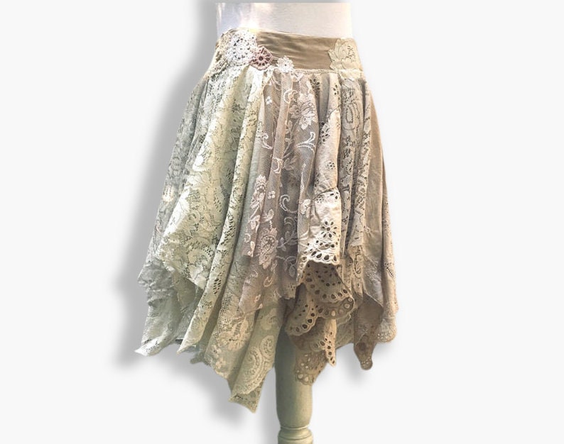 Lace Fairy Skirt Video Tutorial Sewing DIY Lace Skirt Wedding Skirt Gypsy Skirt Sewing Tutorial This is a tutorial, not a pattern image 2