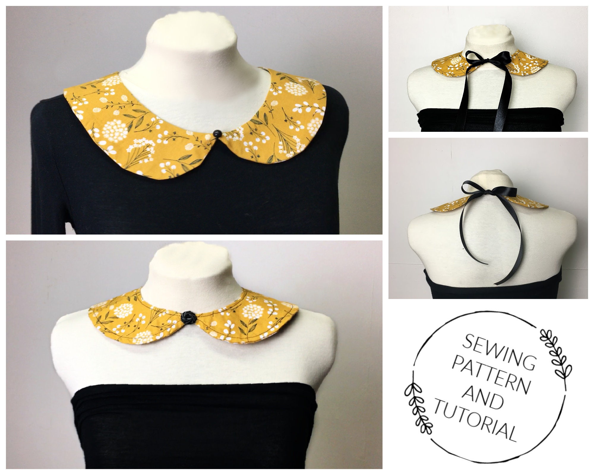 Detachable Collar Pattern and Video Tutorial Removable Collar Etsy