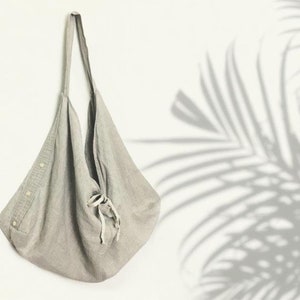 Baggy Linen Tote Video Nähanleitung: Upcycled Kleidung DIY (PDF) Bild 3