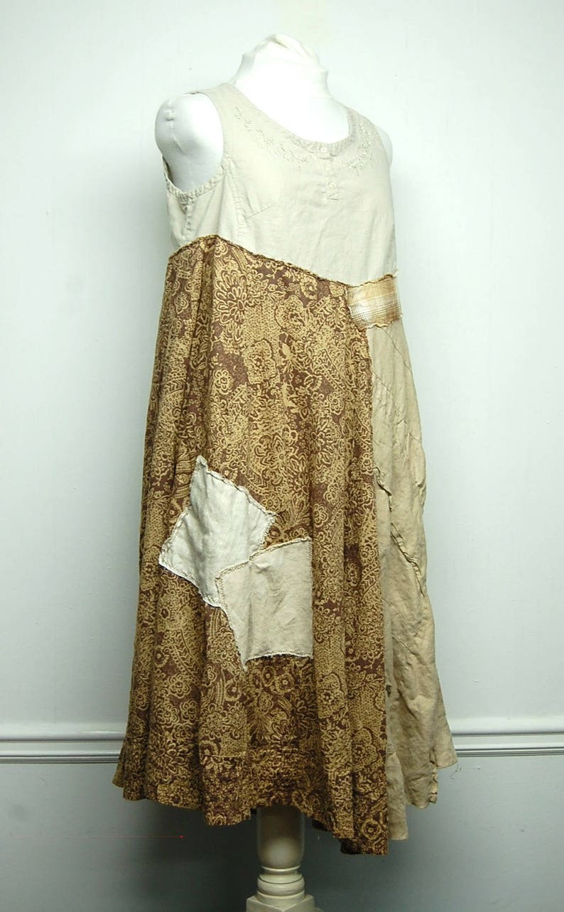 Linen Dress Shabby Chic Dress Long Linen Tunic Boho Chic | Etsy