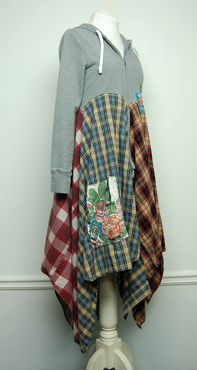 Flannel Duster Long Flannel Jacket Flannel Hoodie Boho Chic Etsy