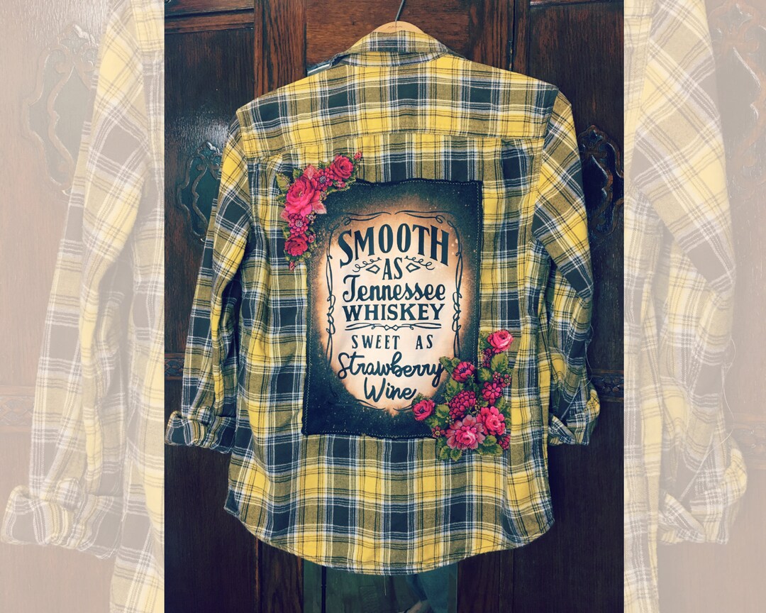 Distressed Flannel Shirt Upcycled Flannel Shirt Grunge Etsy