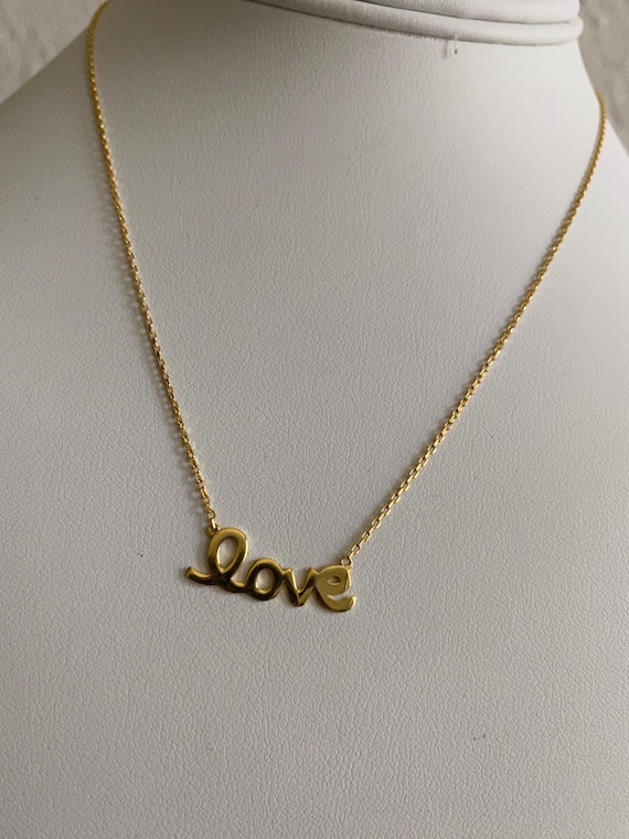 JAIMEE LOVE Script Necklace – shopallisondaniel.com