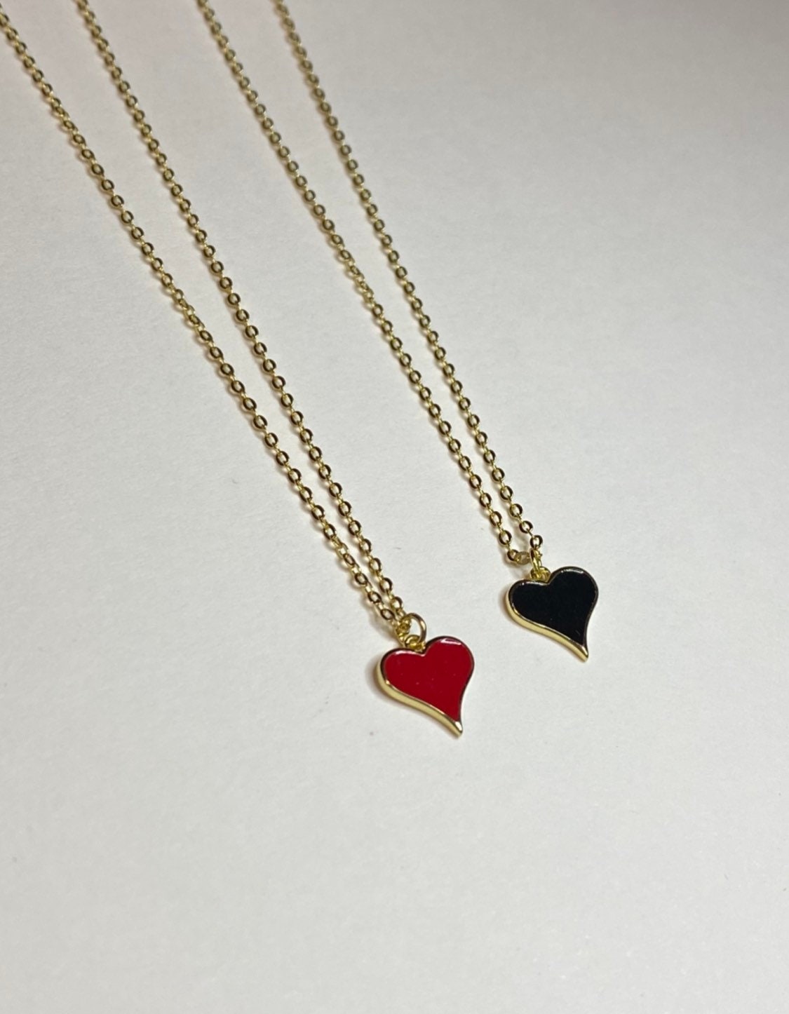 GG HEARTS STERLING SILVER RED ENAMEL PENDANT NECKLACE main image 0
