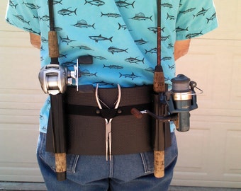 fishing pole belt holder