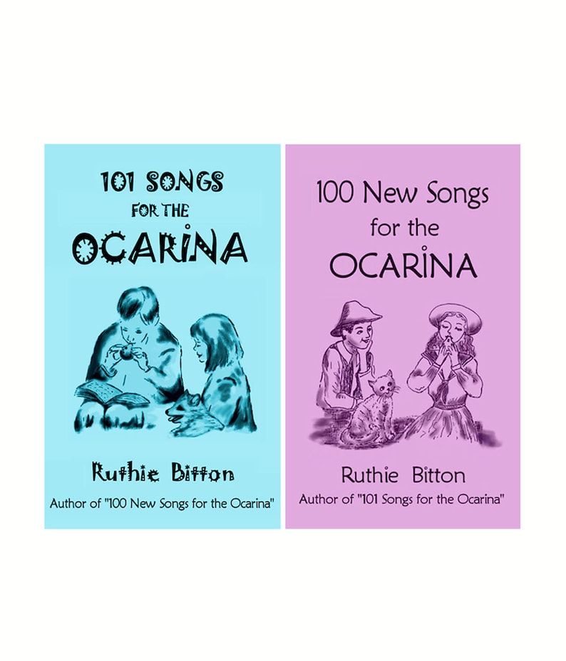 2 Ocarina Songbooks Deal by Ruthie Bitton pay only 1 shipping image 1