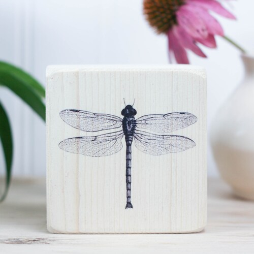Mini Dragonfly Sign Home Office Decor Farmhouse Style Shelf ...