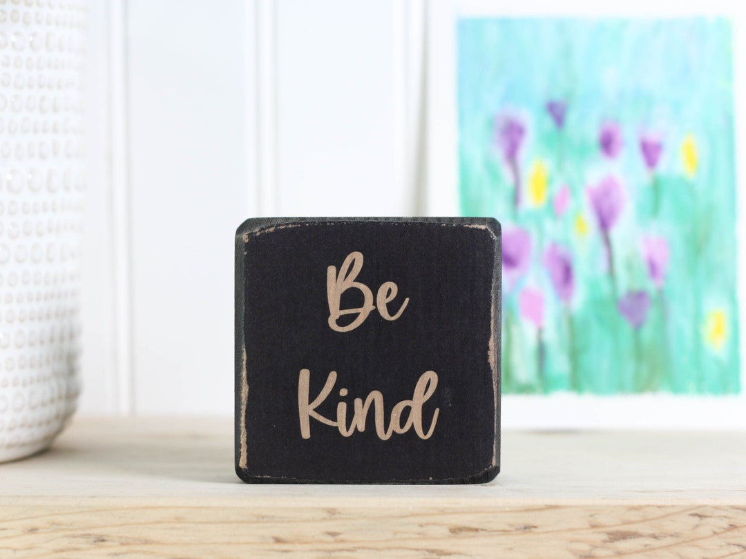 Small Wood Sign 3x3, Office or Classroom Decor, Desk Accessory, Mini ...