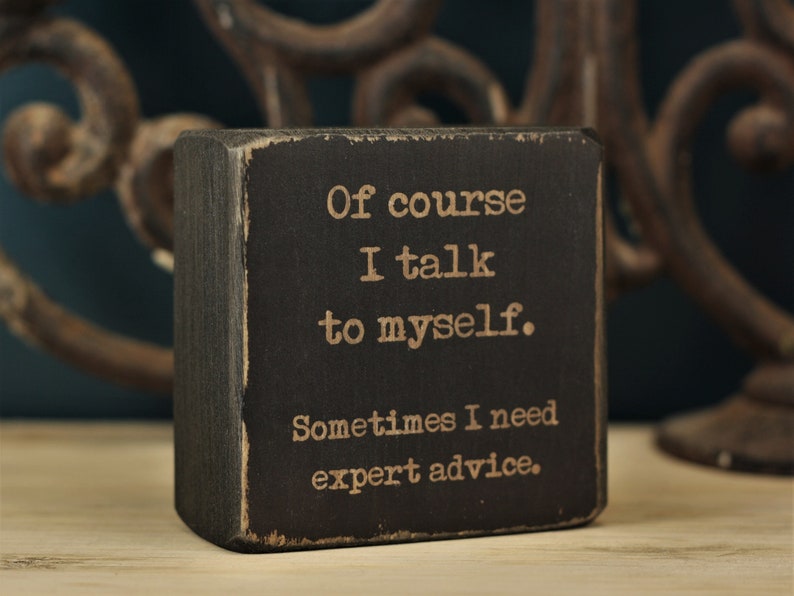 Small desk sign Office decor Quote block Funny quote | Etsy