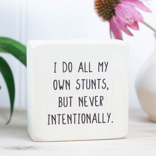 Funny Quote Block Office Decor Desk Accessory Small Wood - Etsy Funny Quote Block Office Decor Desk Accessory Small Wood - Etsy
