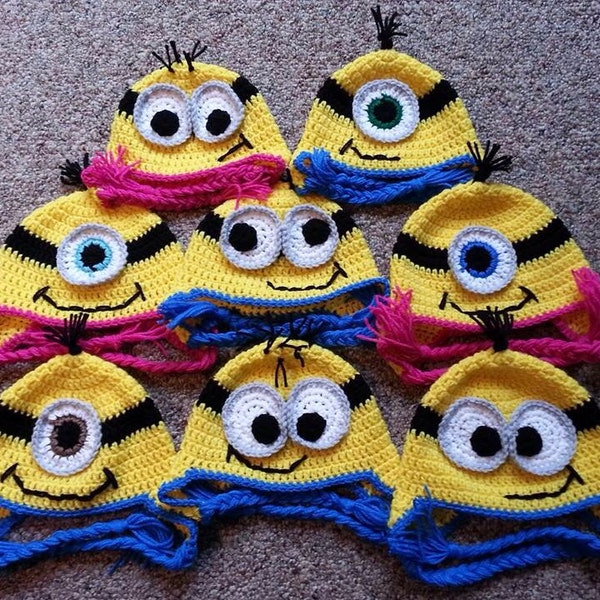 Inspired crocheted Minion hat