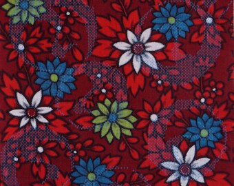 Vintage Japanese floral cotton yukata fabric