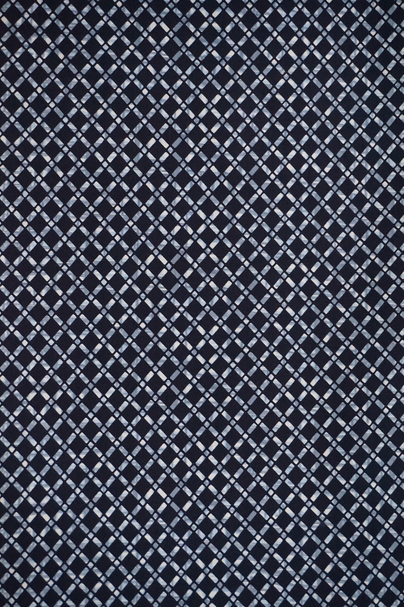 Geometric cotton yukata fabric Vintage Japanese kimono fabric
